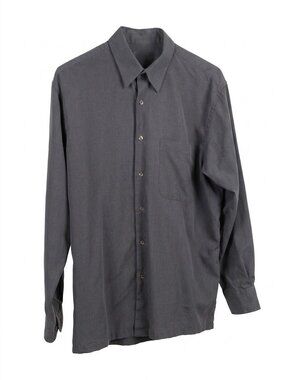 Oscar de la Renta Charcoal Gray Button Up Shirt Size M